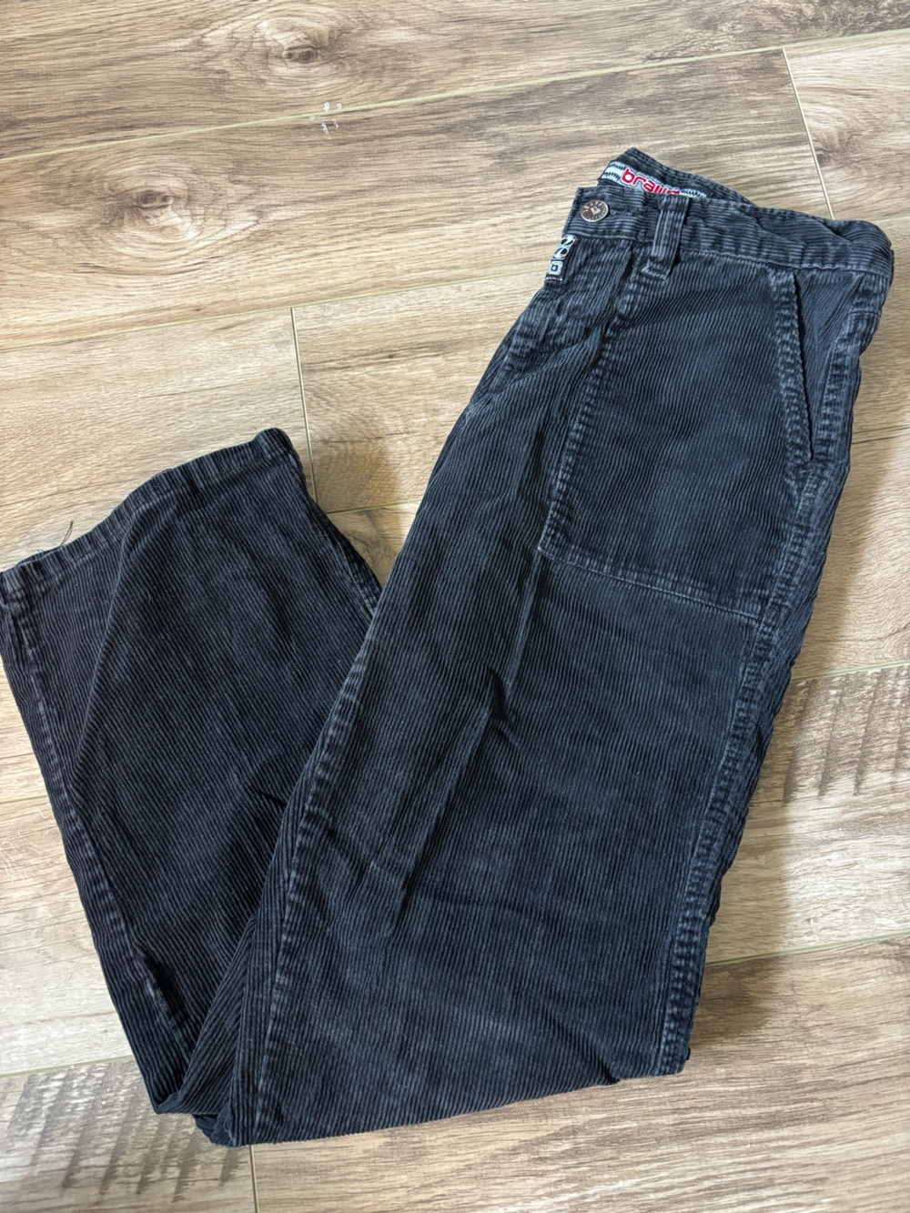 Black Corduroy 100% Cotton Low Rise Jeans